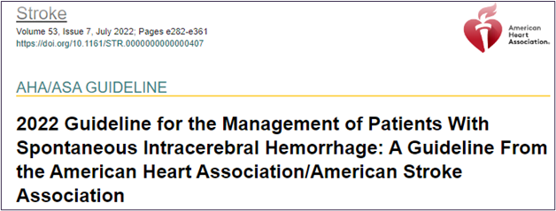 Hướng dẫn quản lí bệnh nhân chảy máu nội sọ tự phát 2022 của AHA/ASA (Lược dịch)